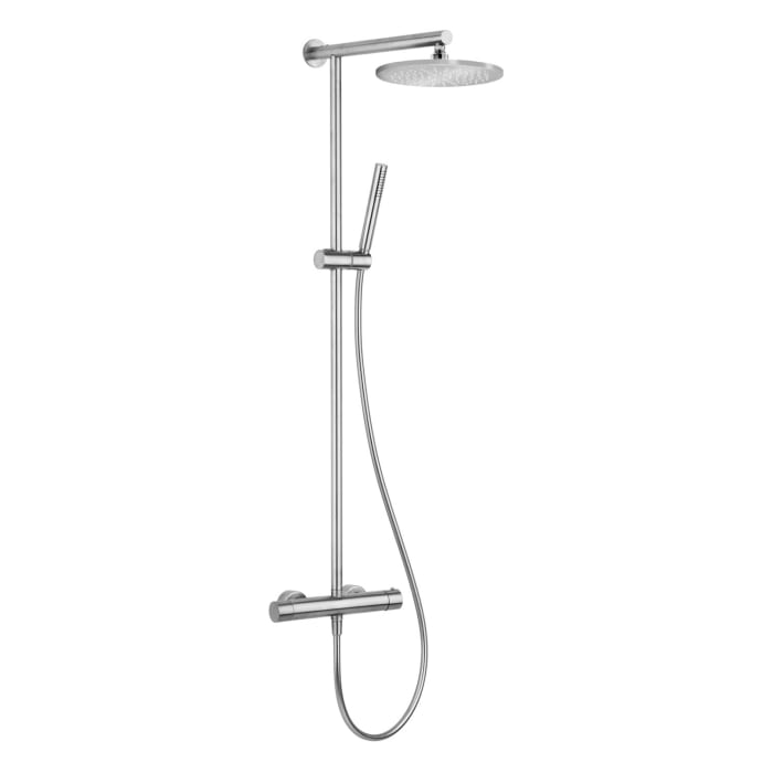 Herzbach LIVING SPA Duschsäule mit Regenbrause 25 cm rund und Stabhandbrause