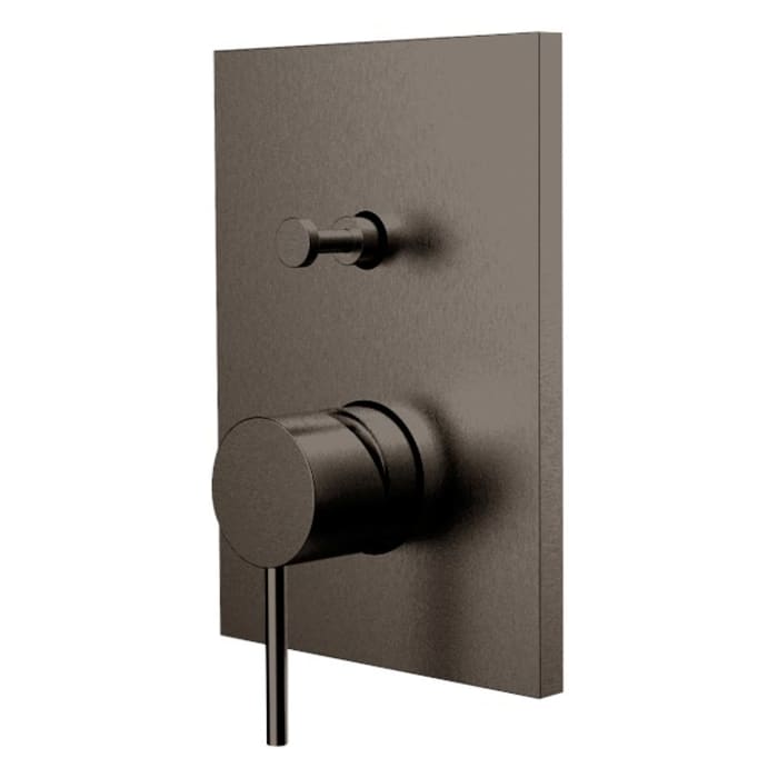 Herzbach DESIGN IX PVD BLACK STEEL Unterputz-Wannenfüll- und Brausebatterie Farbset