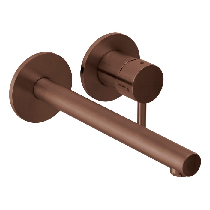 Herzbach DESIGN IX PVD COPPER STEEL Waschtisch-Wandbatterie Unterputz Farbset 24 cm