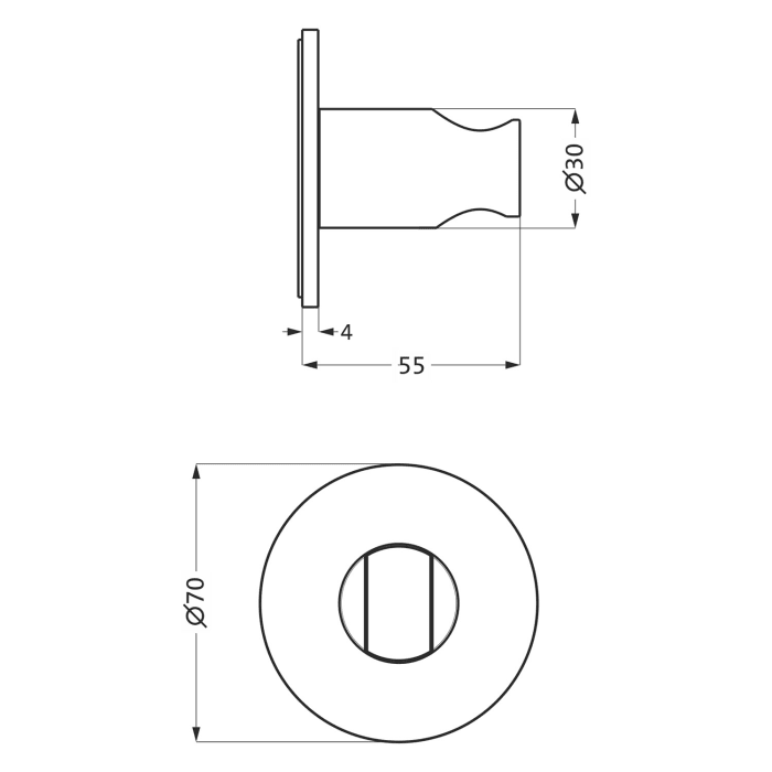 Herzbach LIVING SPA Brausehalter rund