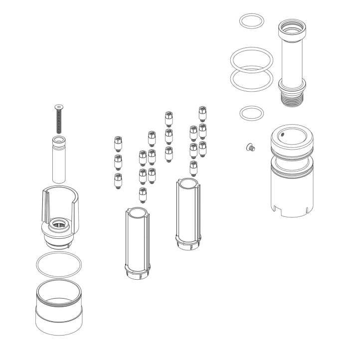 Herzbach MODUL7 Unterputzverlängerung 2 cm für PUSH Thermostat 2 Verbraucher