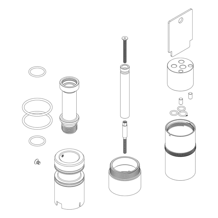 Herzbach MODUL7 Unterputzverlängerung 3 cm für Hebelmischer 2/3 Verbraucher