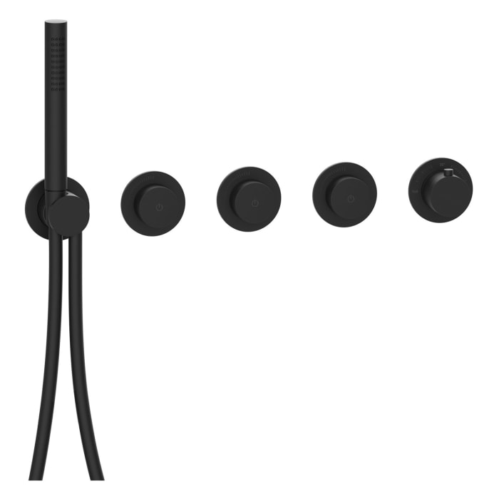 Herzbach MODUL7 BLACK PUSH Thermostat Farbset für 3 Verbraucher