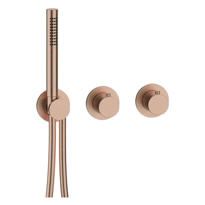 Herzbach MODUL7 IX PVD COPPER STEEL Thermostat Farbset für 2/3 Verbraucher