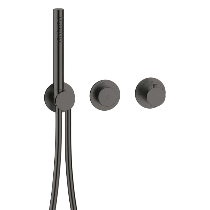 Herzbach MODUL7 PVD BLACK STEEL PUSH Thermostat Farbset für 1 Verbraucher