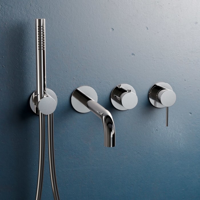 Herzbach MODUL7 Hebelmischer Farbset für 2 Verbraucher mit Wanneneinlauf