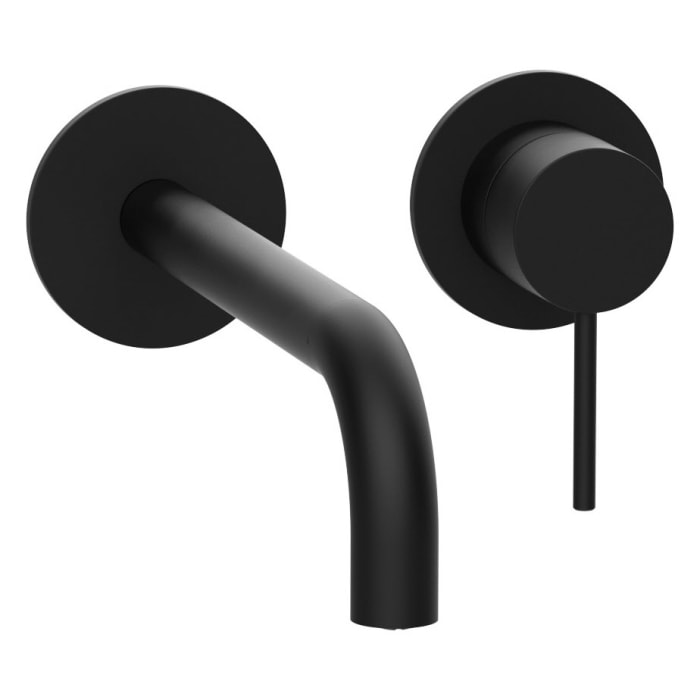 Herzbach MODUL7 BLACK Waschtisch-Wandbatterie Farbset Ausladung 24 cm