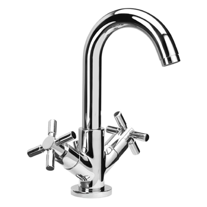 Herzbach STILO Waschtisch-Einlochbatterie M-Size mit Ablaufgarnitur