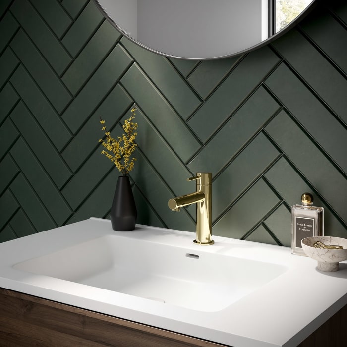 Herzbach SIRO PVD GOLD Waschtisch-Einlochbatterie M-Size