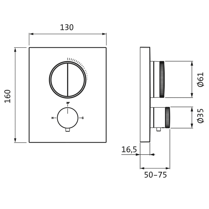 Herzbach LIVING PUSH Thermostat-Farbset 2 Verbraucher