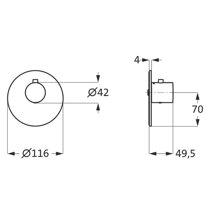 Herzbach LOGIC XL Vario Thermostat Farbset 1 Blende 1 Griff
