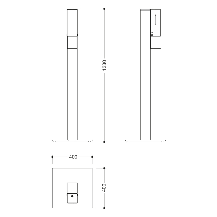 HEWI SENSORIC Desinfektionsspender Säule