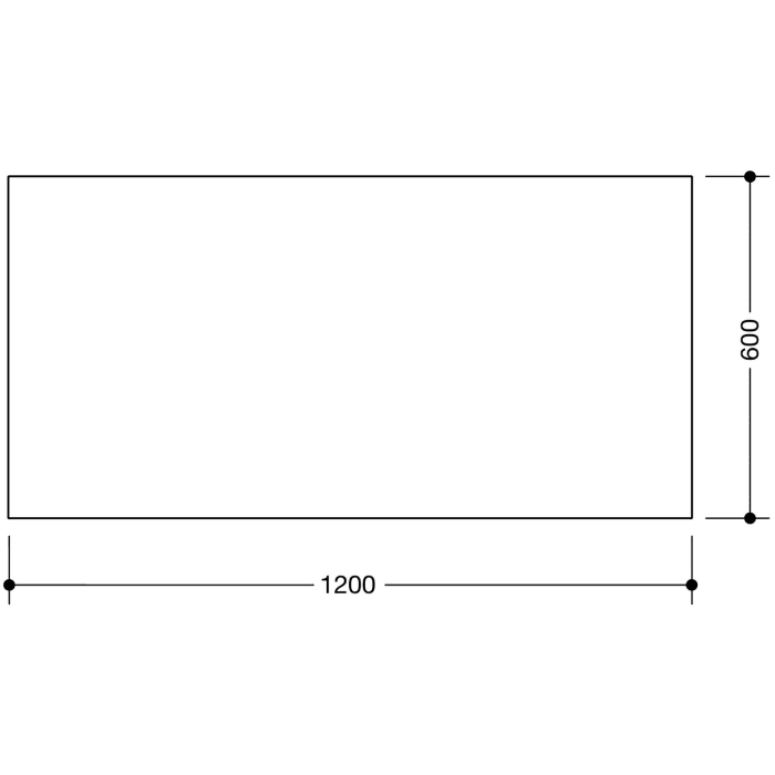 HEWI Serie 447/801 Badspiegel mit Splitterschutzfolie in den Maßen 60 x 120 cm