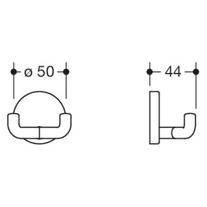 HEWI Serie 477/801 Doppelhaken Set