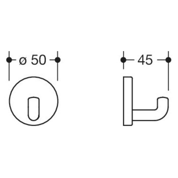 HEWI Serie 477/801 Einzelhaken Set