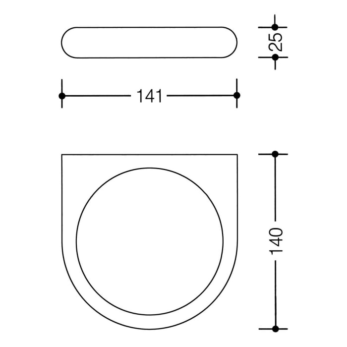 HEWI Serie 477/801 Halter Tiefe 14 cm