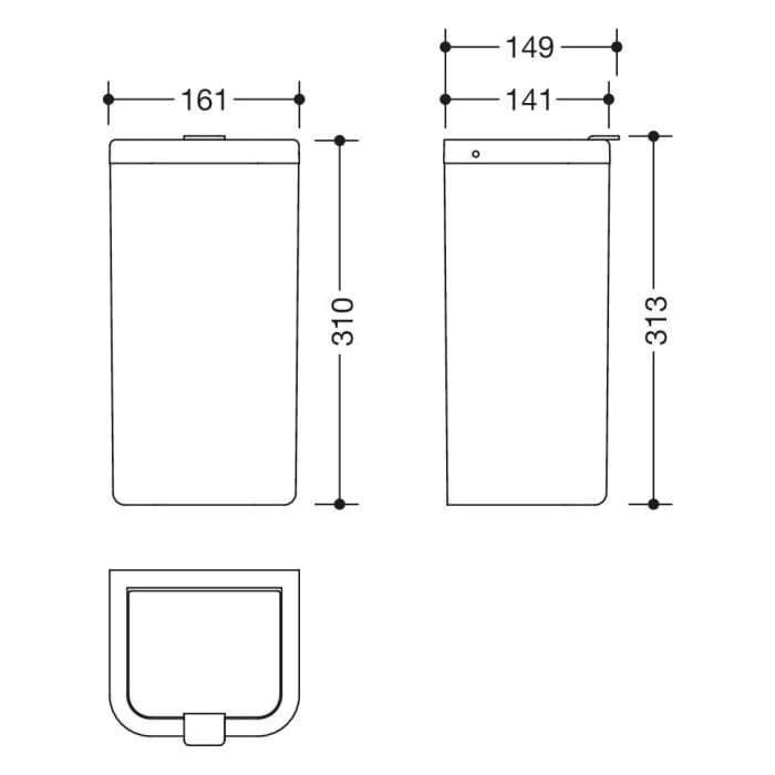 HEWI Serie 477 Hygieneabfallbehälter