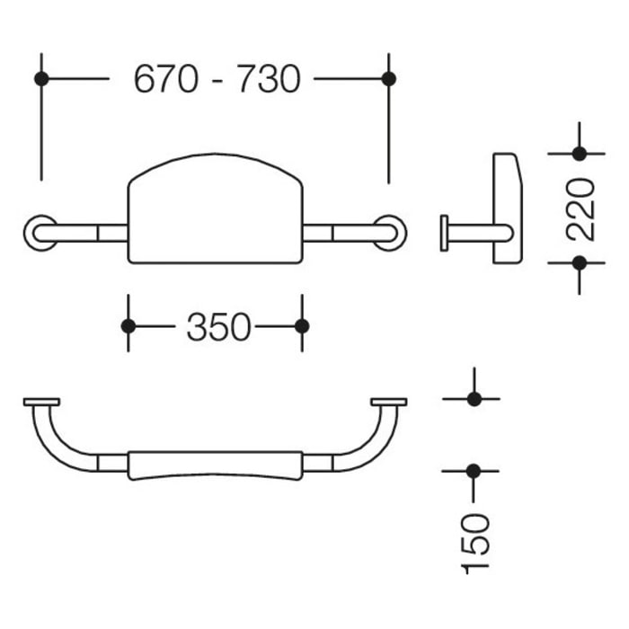 HEWI Serie 477/801 Rückenstütze