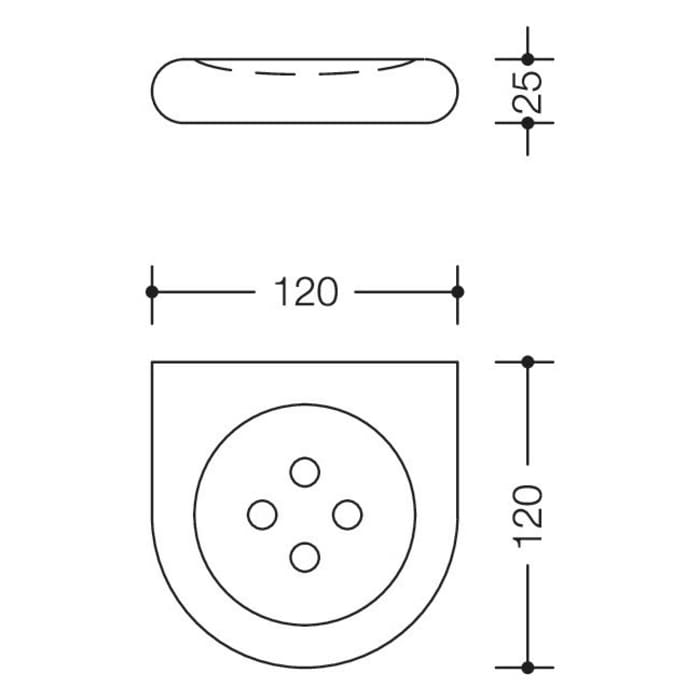 HEWI Serie 477/801 Seifenablage mit Noppen