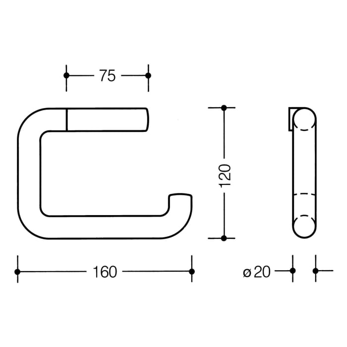 HEWI Serie 477/801 WC-Papierhalter
