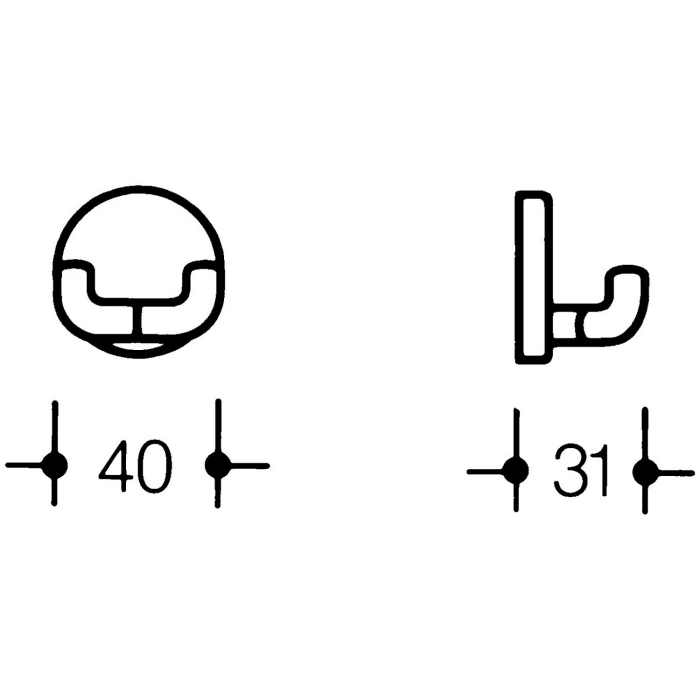 HEWI Serie 477/801  Doppelhaken