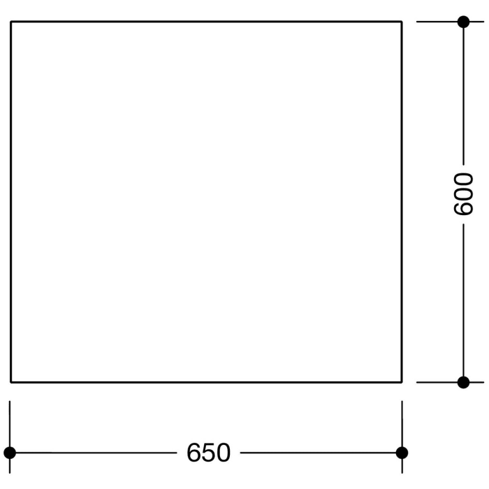 HEWI Badspiegel Serie 477/801 rechteckig in den Maßen 60 x 65 cm