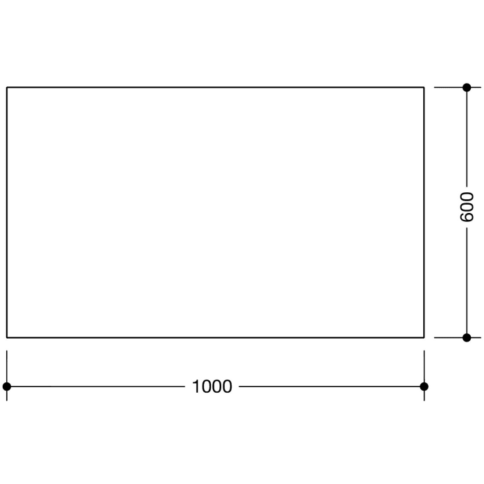 HEWI Serie 477/801 Badspiegel 60 x 100 cm – Eleganter Badspiegel ohne Splitterschutzfolie
