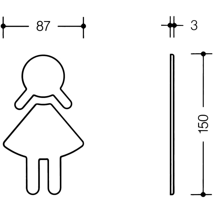 HEWI Serie 477/801  Symbol Frau