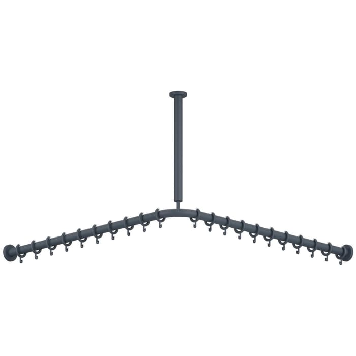 HEWI Serie 477/801 Vorhangstange mit Deckenabhängung