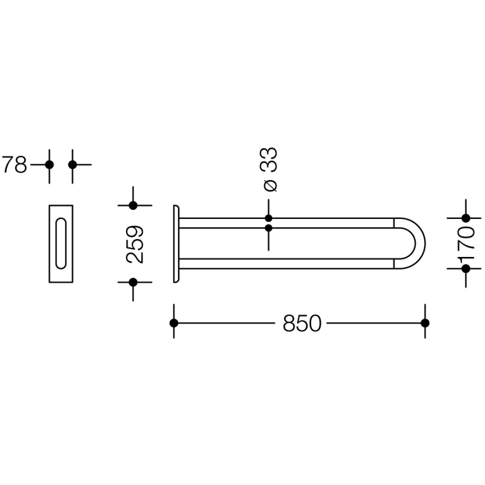 HEWI Serie 477/801 Wandstützgriff