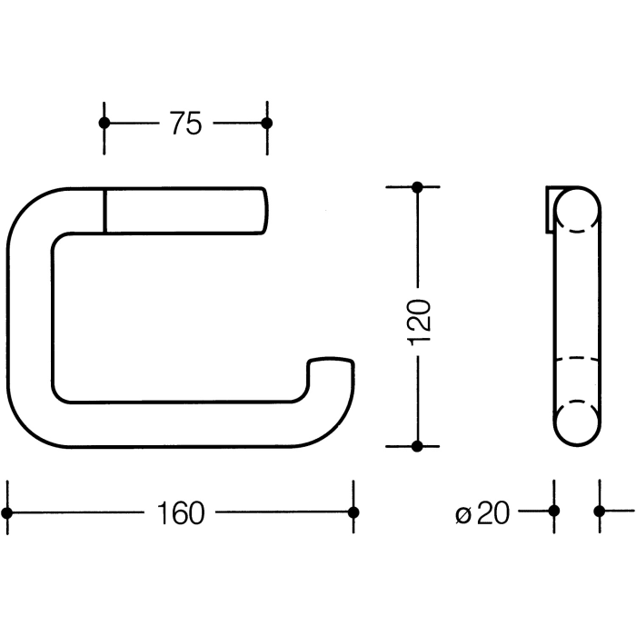 HEWI Serie 477/801 WC-Papierhalter