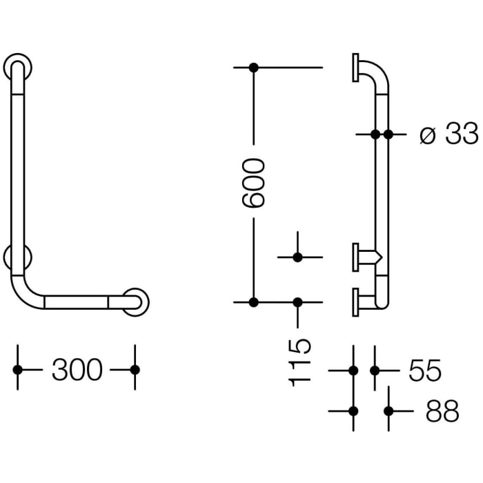 HEWI Serie 477/801 Winkelgriff