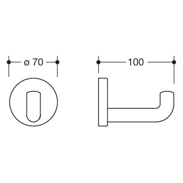 HEWI Serie 477 Einzelhaken