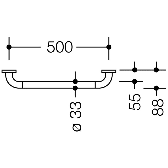 HEWI Serie 801 Haltegriff 50 cm