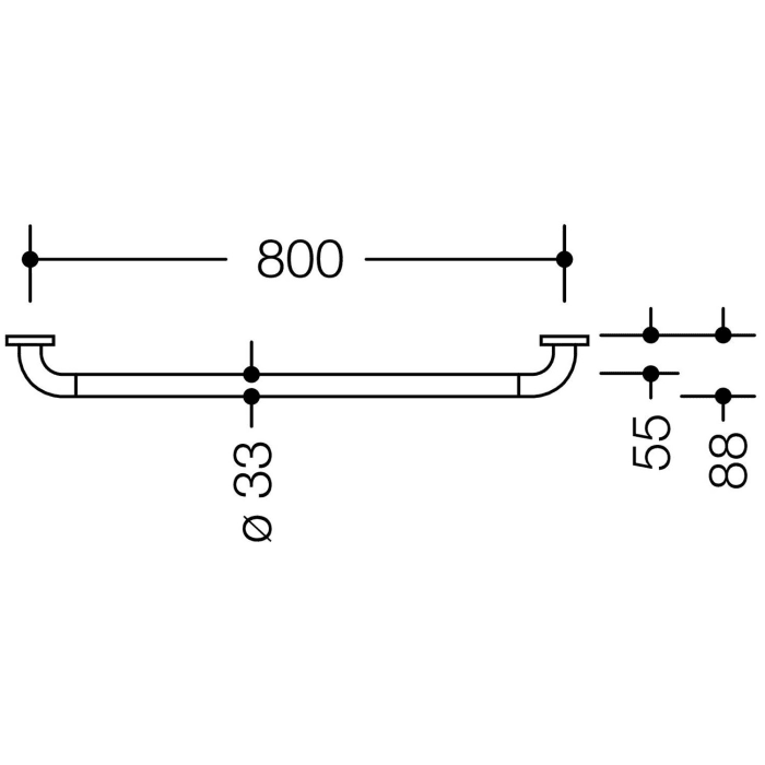 HEWI Serie 801 Haltegriff 80 cm