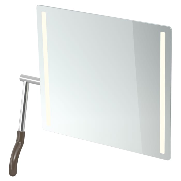 HEWI Serie 802 LifeSystem LED-Kippspiegel, Hebel links