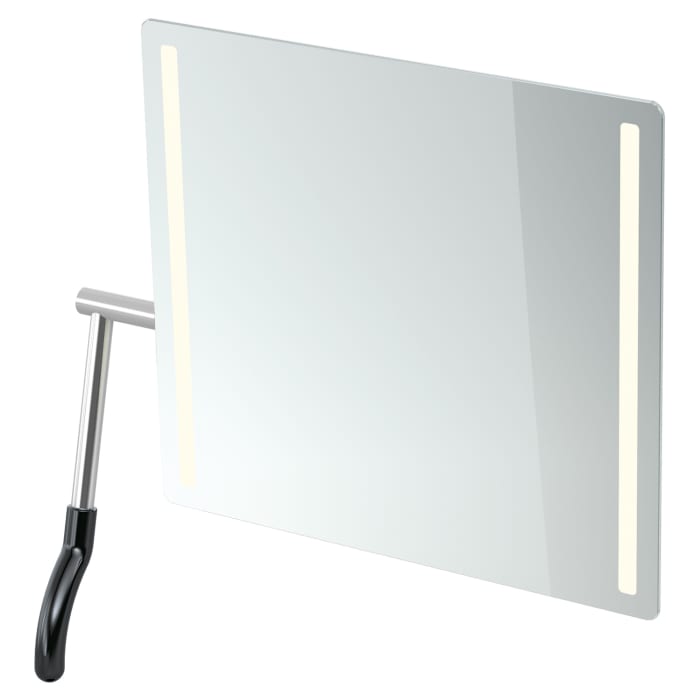 HEWI Serie 802 LifeSystem LED-Kippspiegel, Hebel links