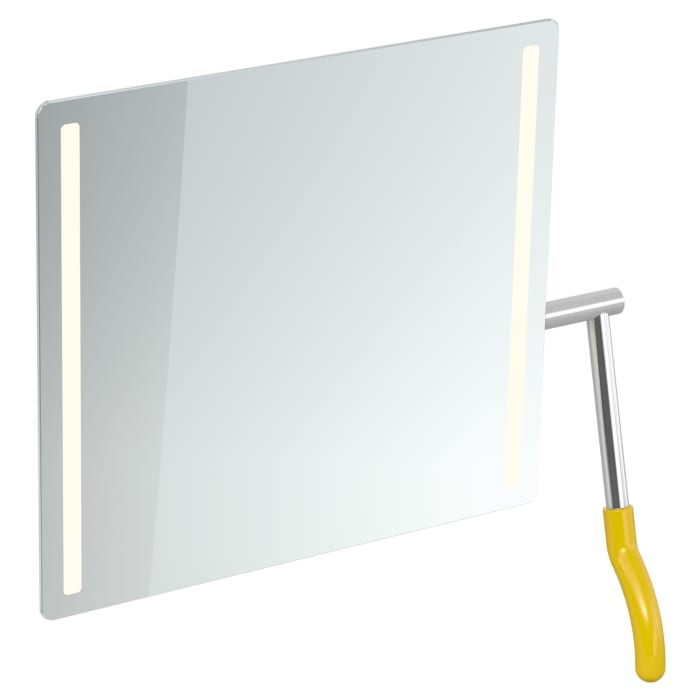 HEWI Serie 802 LifeSystem LED-Kippspiegel, Hebel rechts