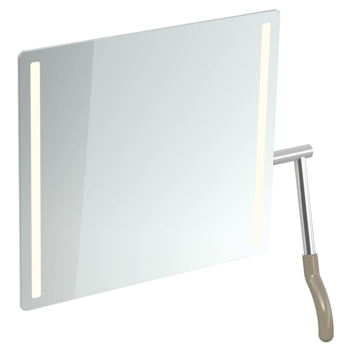HEWI Serie 802 LifeSystem LED-Kippspiegel, Hebel rechts