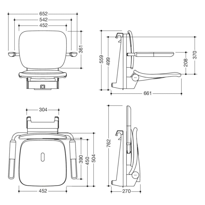 HEWI Serie 802 Lifesystem Einhängesitz Premium