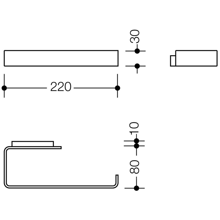 HEWI Serie 805 WC-Papierhalter 2-fach