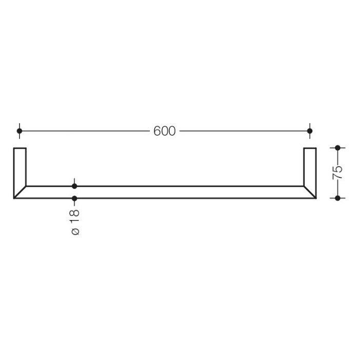 HEWI System 162 Badetuchhalter 60 cm