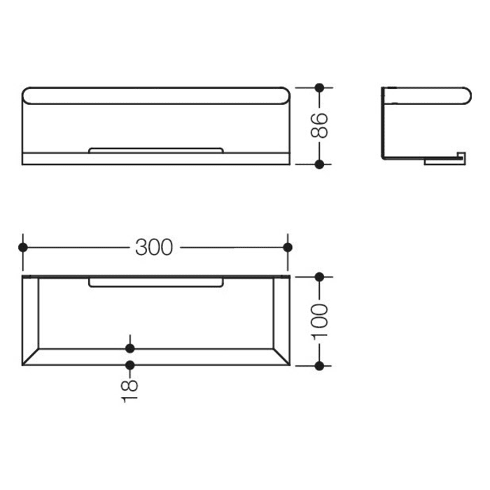 HEWI System 162 Duschablage 30 cm