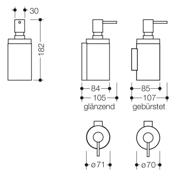 HEWI System 162 Seifenspender mit Halter