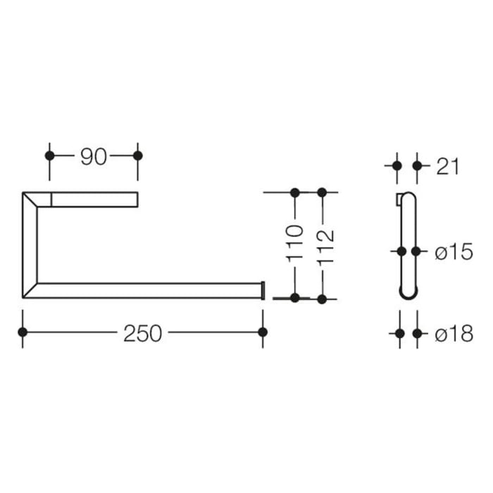 HEWI System 162 WC-Papierhalter 2-fach