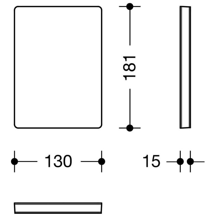 HEWI System 800K Abdeckung für Montageplatte