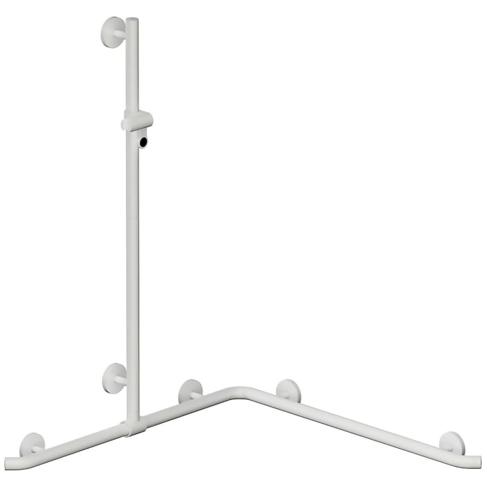 HEWI System 800K Duschhandlauf mit verschiebbarer Brausehalterstange