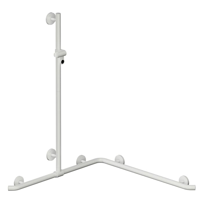 HEWI System 800K Duschhandlauf mit verschiebbarer Brausehalterstange