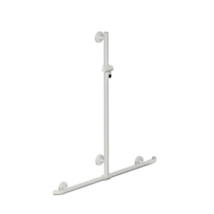 HEWI System 800K Duschhandlauf mit verschiebbarer Brausehalterstange