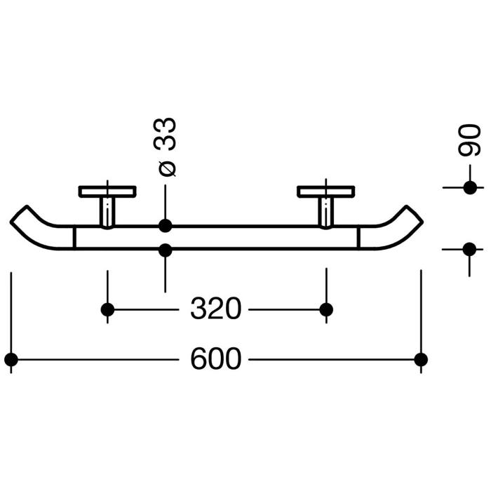 HEWI System 800K Haltegriff
